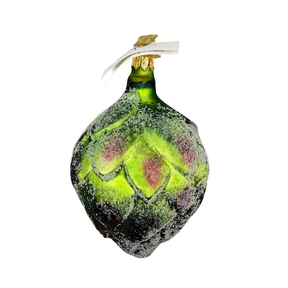 Christopher Radko 1998 Hearty Choke Artichoke Clip-On Ornament‎ Multicolor
